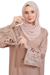 Open Abaya With Embroidered Sleeves