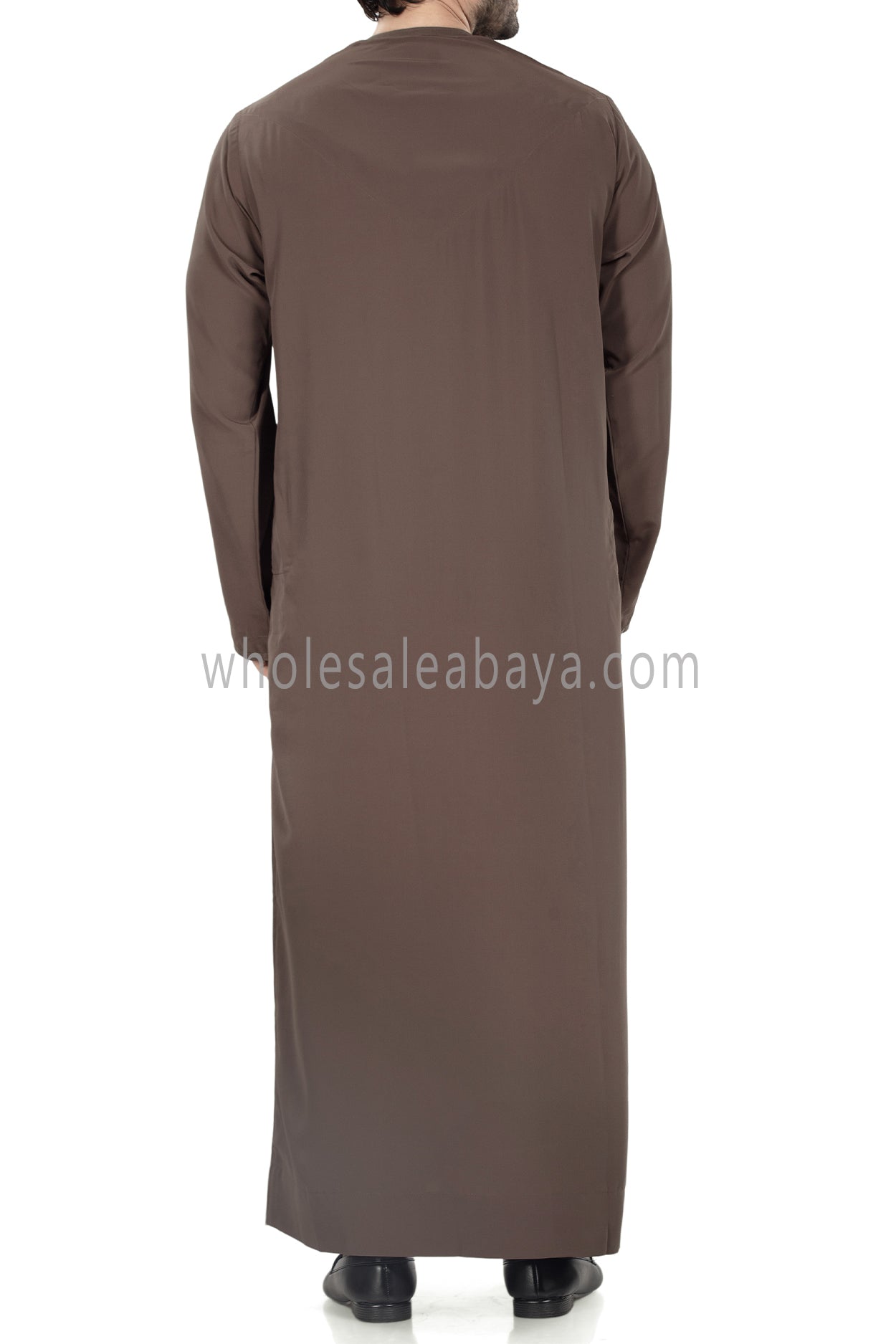 Men's Premium Emirati Thoube  With Buttons & Tassel Mink Brown