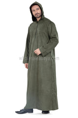 Premium Suede Hooded Thoube Light Green