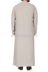 Men's Premium Emirati Thoube  With Zip and Tassel Ivory