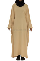 Plain Closed Butterfly Abaya With Inner Belt CY Crepe