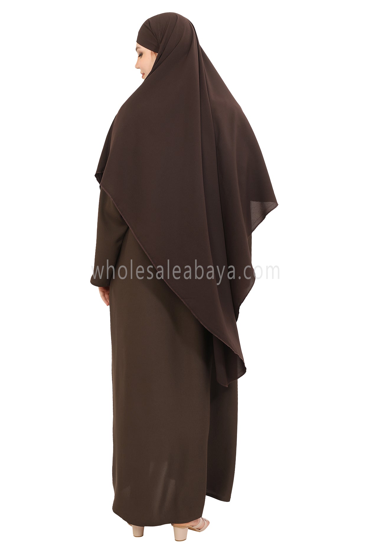 Free Size Premium Khimar Chocolate Brown 50041