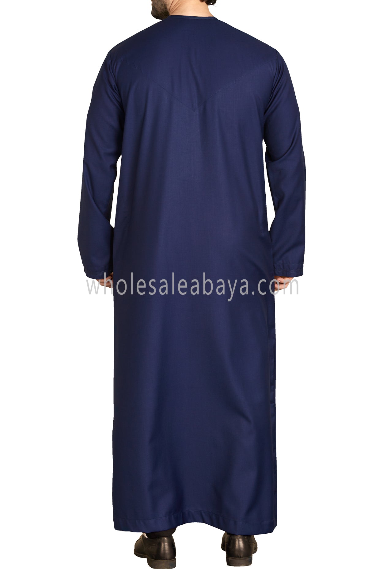 Men's Premium Emirati Thoube  With Buttons & Tassel Ink Blue