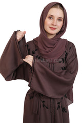 Open Abaya With Front Hand work