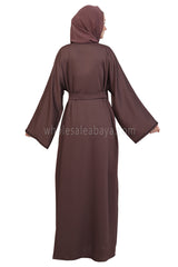 Open Abaya With Front Hand work
