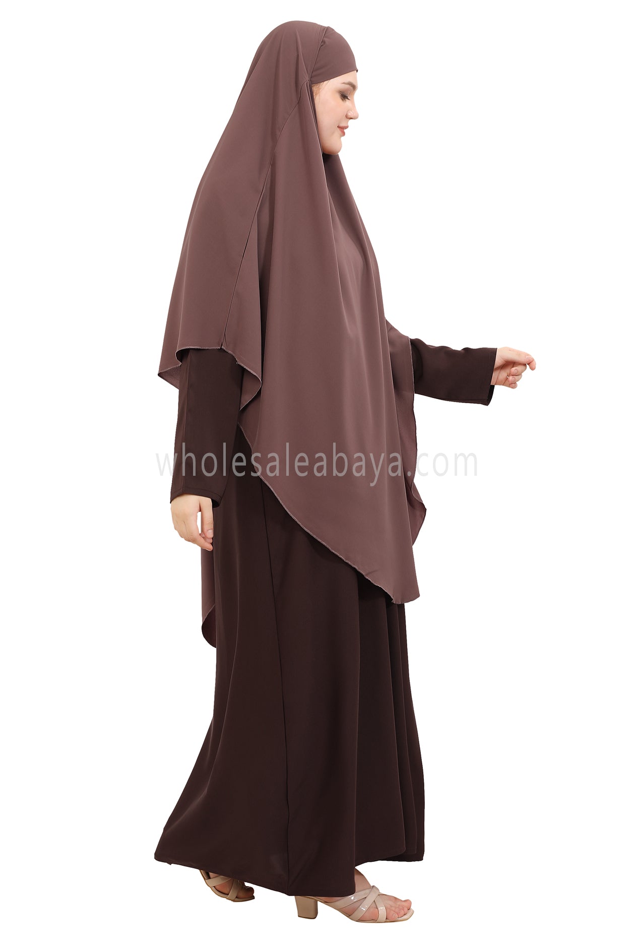 Free Size Premium Khimar Old Rose Pink 50041