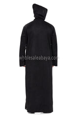 Premium Suede Hooded Thoube Black