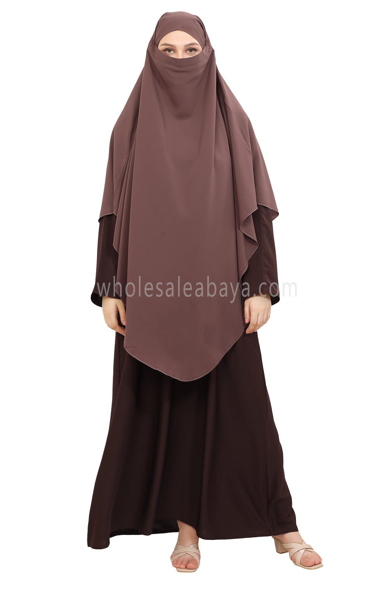 Free Size Premium Khimar Old Rose Pink 50041