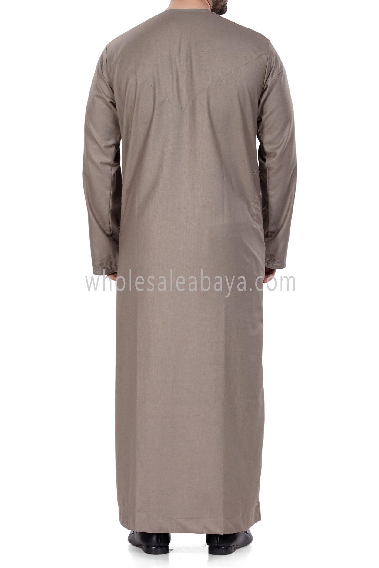 Men's Premium Emirati Thoube  With Buttons & Tassel Stone Beige