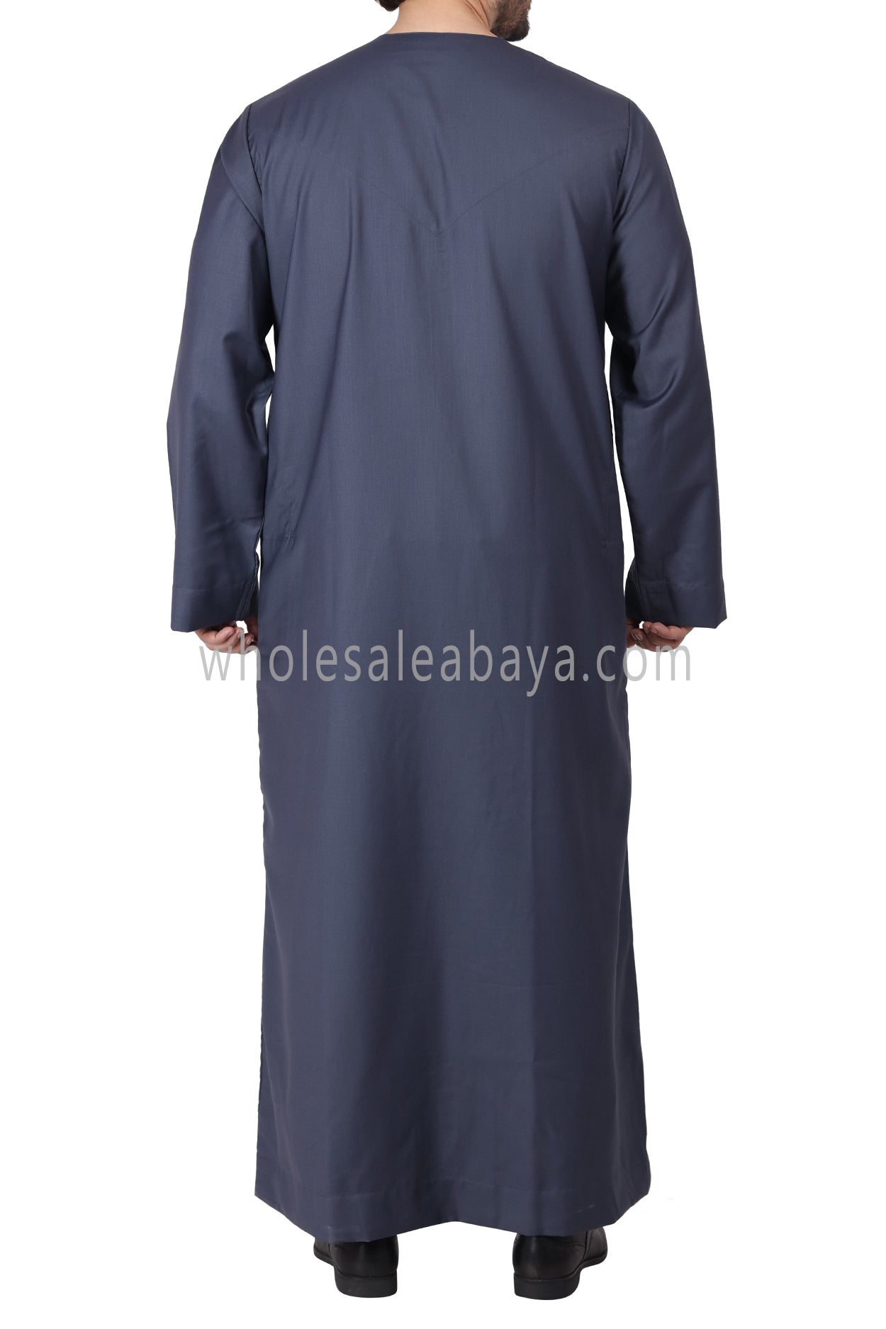 Premium Omani Thoube with Zip and Designer Tassel Charcoal Grey