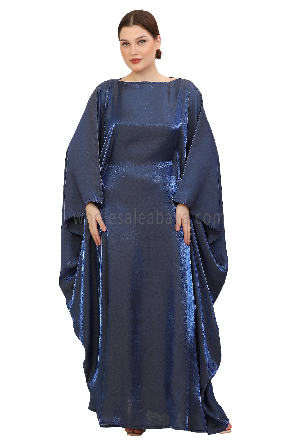 Butterfly Shimmer Kaftan Abaya Royal Blue 30520