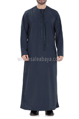 Men's Premium Emirati Thoube  With Zip and Prussian Blue
