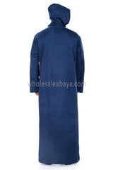 Premium Suede Hooded Thoube Blue