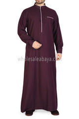 Men's Piping Collar Thoube Burgundy