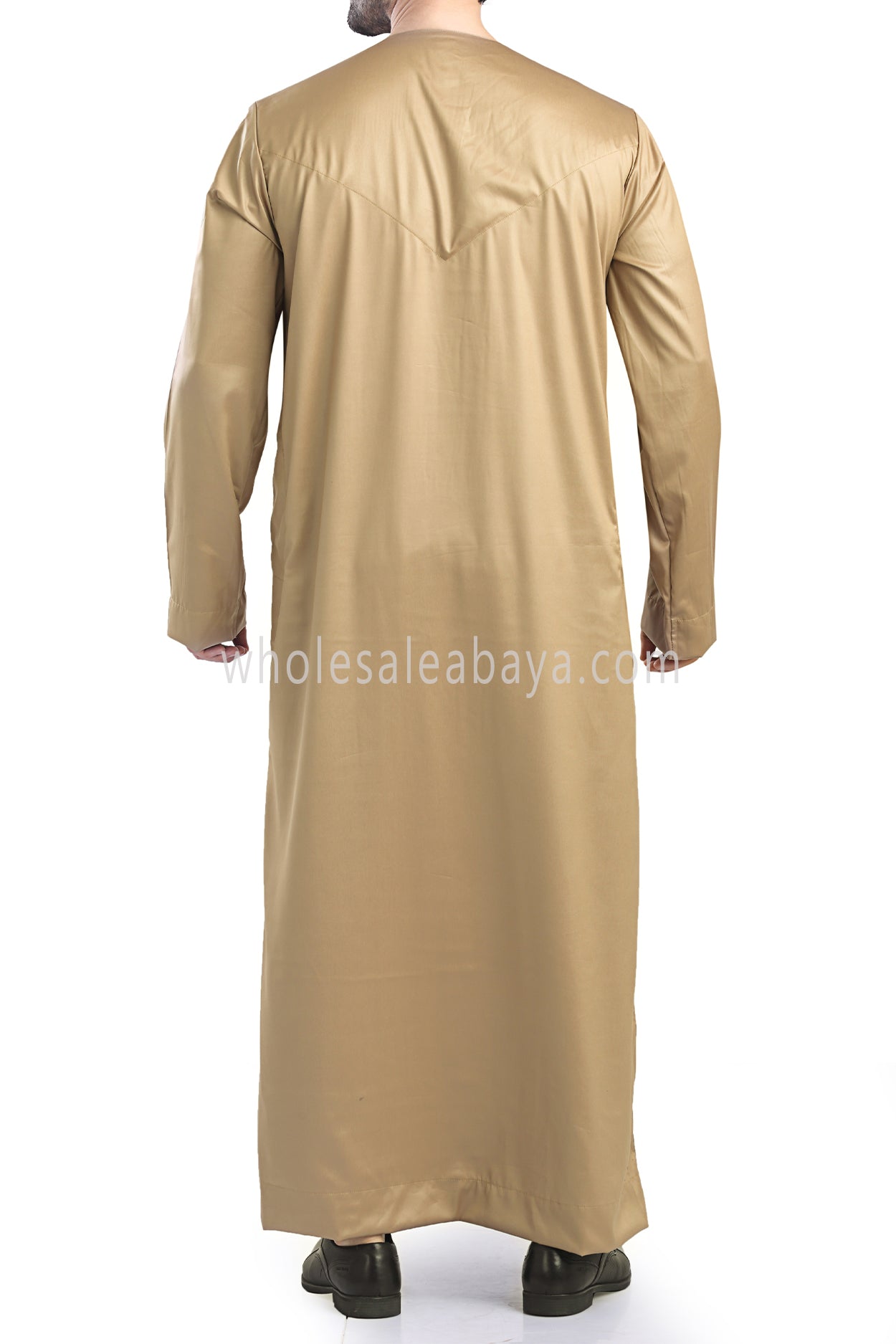 Men's Shiny Omani Thoube with Designer Tassel Gold