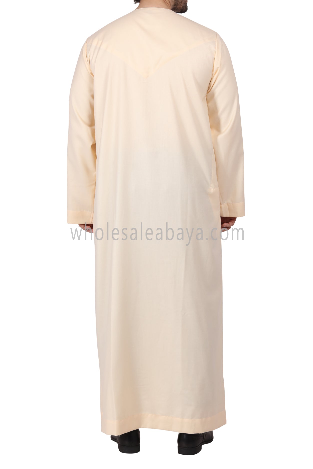 Premium Omani Thoube with Zip and Designer Tassel Cream Colour
