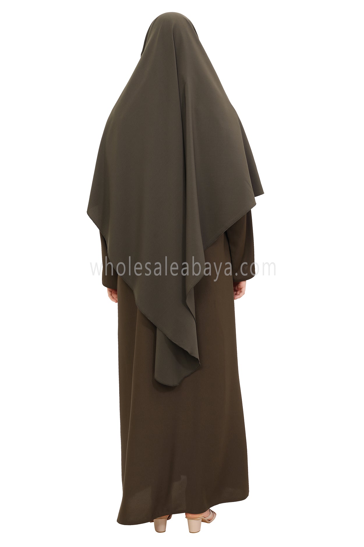 Free Size Premium Khimar Grey Olive 50041