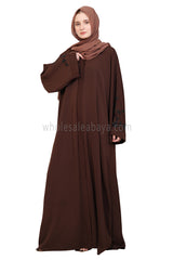 Open Abaya With Handwork Sleeves