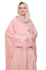 Shimmer Kaftan With Feather Sleeves
