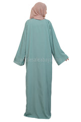 Chiffon Metallic Open Abaya