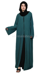 Chiffon Metallic Open Abaya