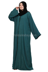 Chiffon Metallic Open Abaya