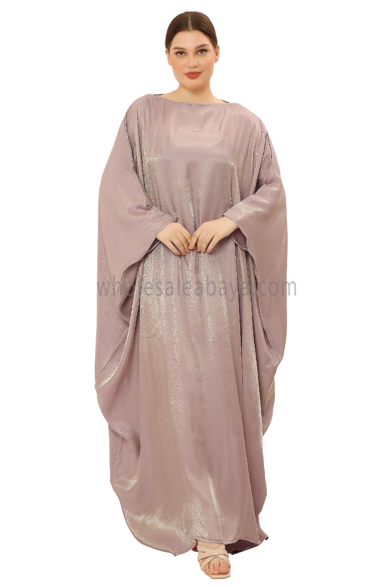 Butterfly Shimmer Kaftan Abaya Sand Colour 30520