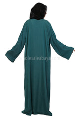 Chiffon Metallic Open Abaya