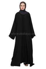 Chiffon Metallic Open Abaya