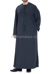 Men's Premium Emirati Thoube  With Zip and Prussian Blue