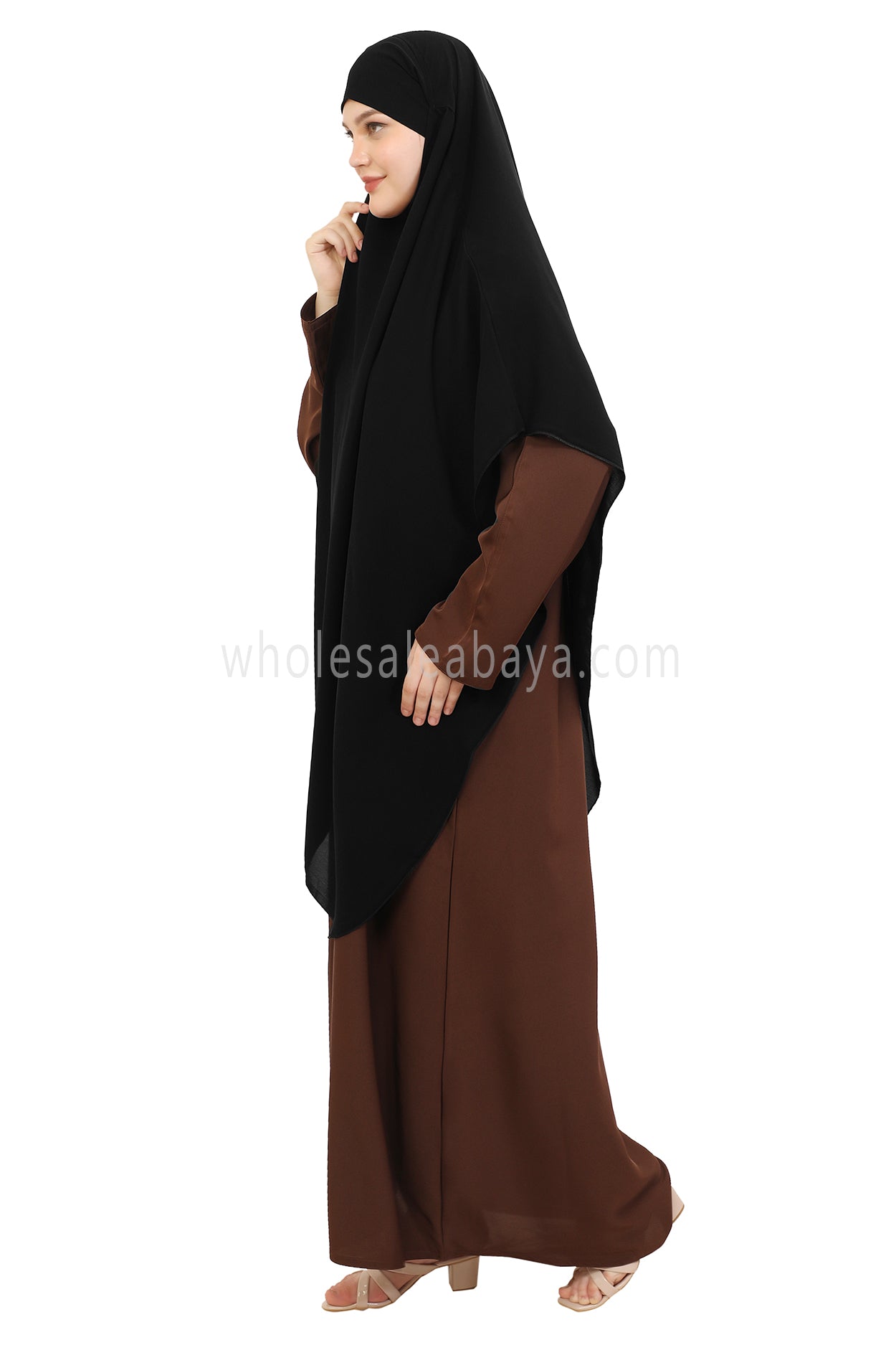Free Size Premium Khimar Midnight Black 50041
