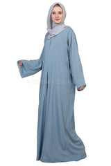 Chiffon Metallic Open Abaya