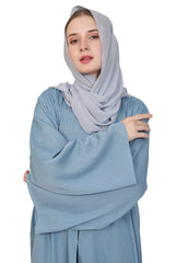 Chiffon Metallic Open Abaya