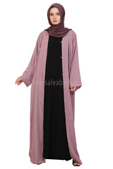 Chiffon Metallic Open Abaya