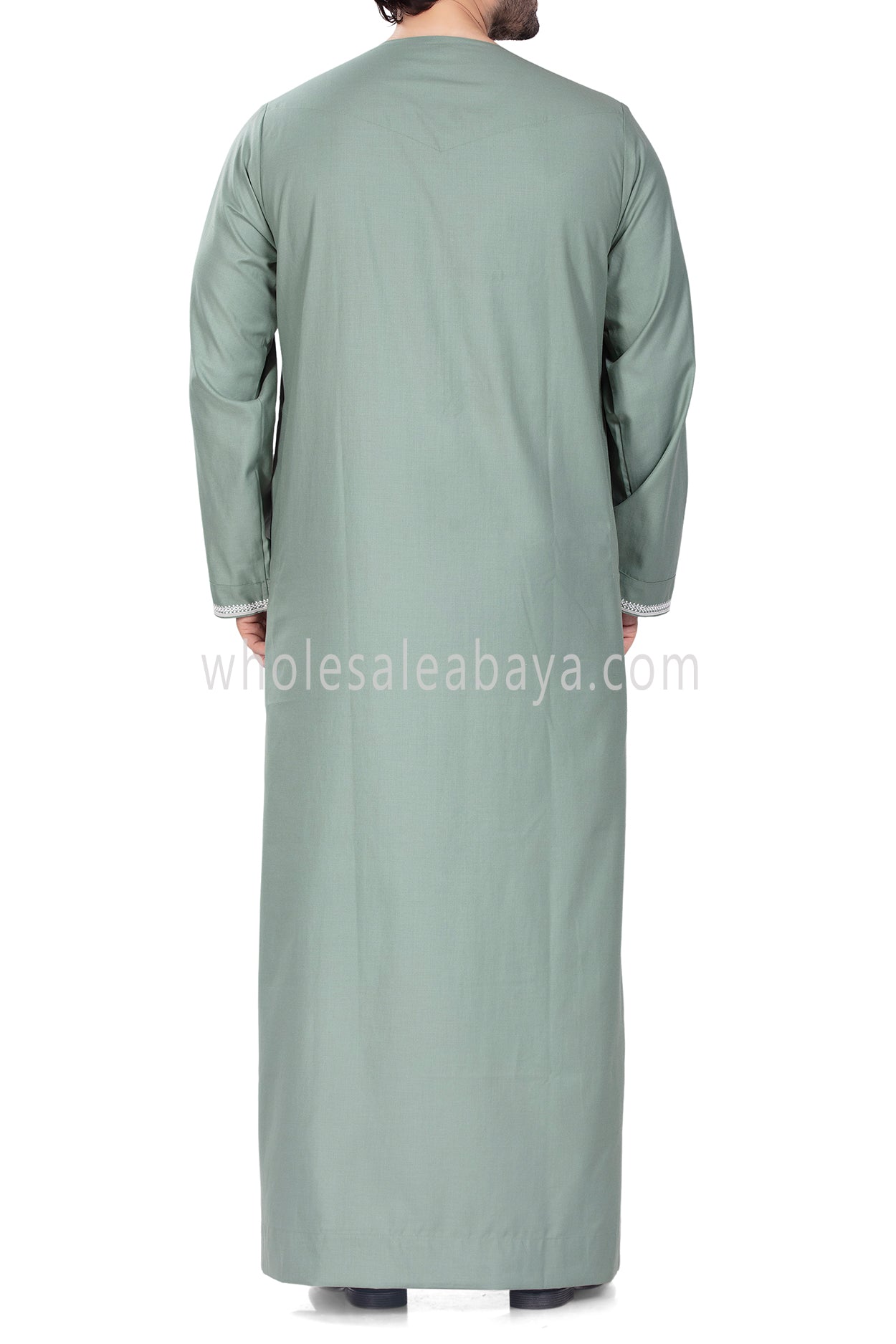 New Arrivals Embroidered Omani Thoube 90049 Pistachio Green