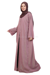 Chiffon Metallic Open Abaya