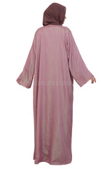 Chiffon Metallic Open Abaya
