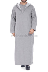 Men's Winter Hoodie Thoube 90016 Light Grey