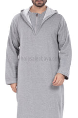 Men's Winter Hoodie Thoube 90016 Light Grey