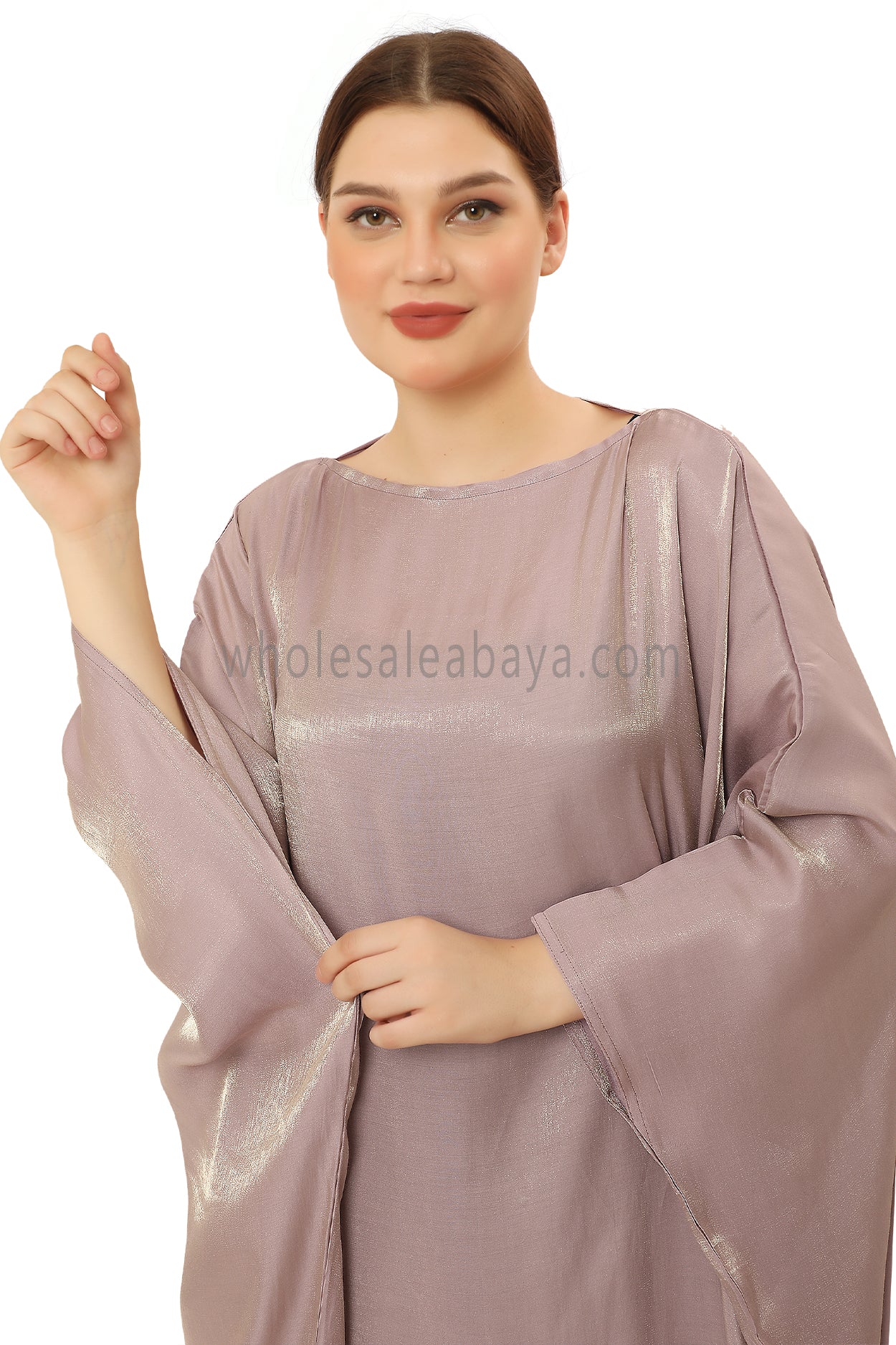 Butterfly Shimmer Kaftan Abaya Sand Colour 30520
