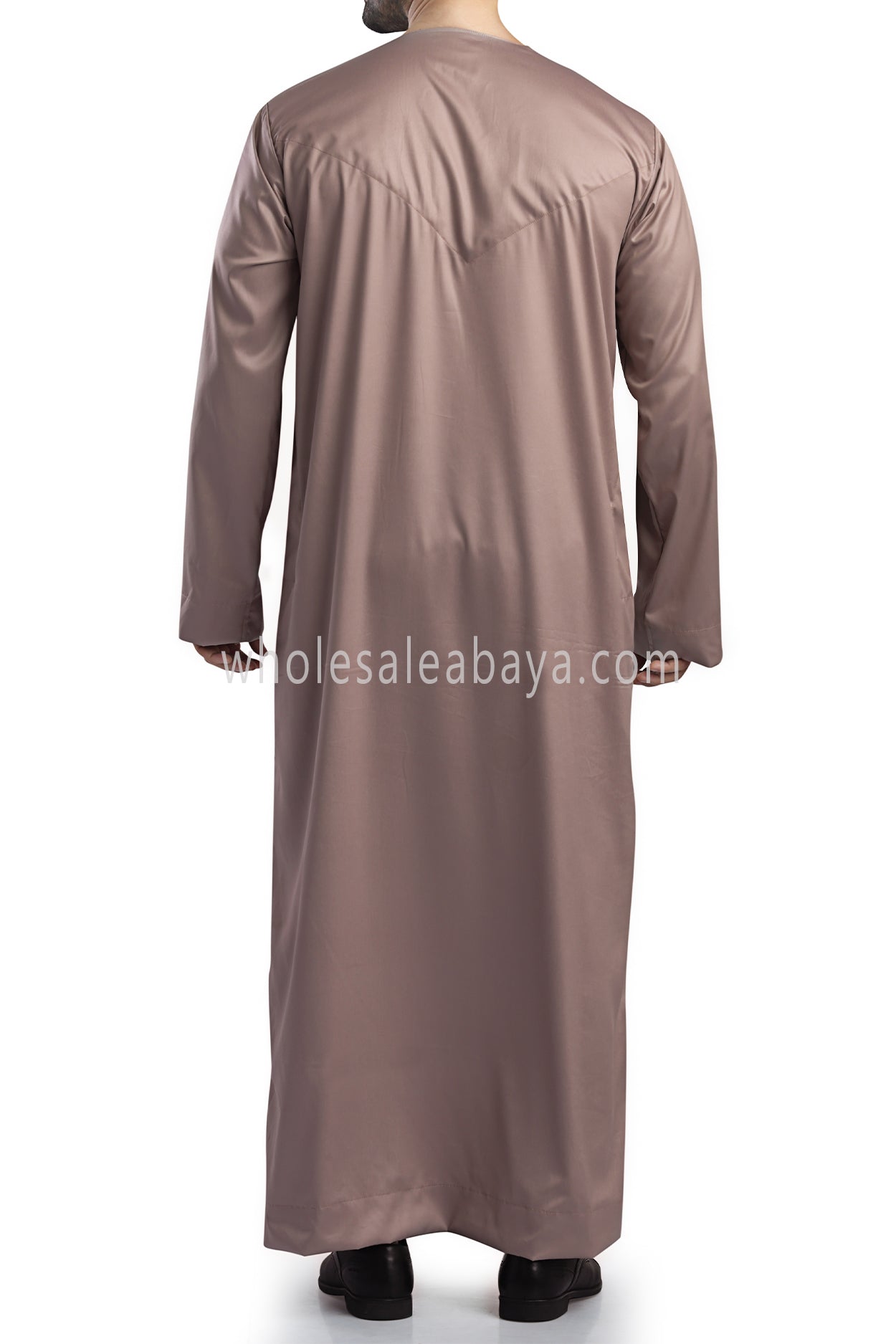 Men's Shiny Omani Thoube with Designer Tassel Mocha Brown