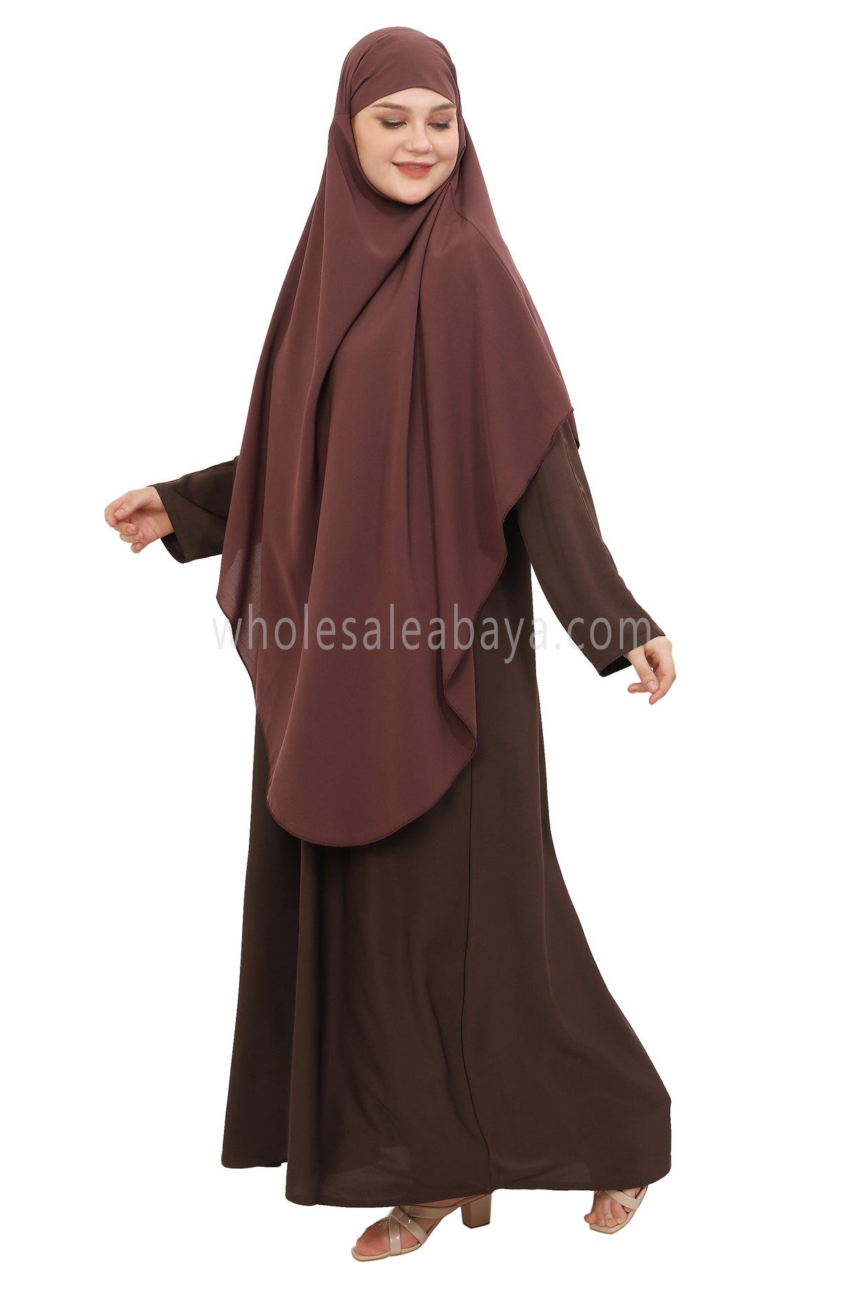 Free Size Premium Khimar Turkish Rose Blush 50041