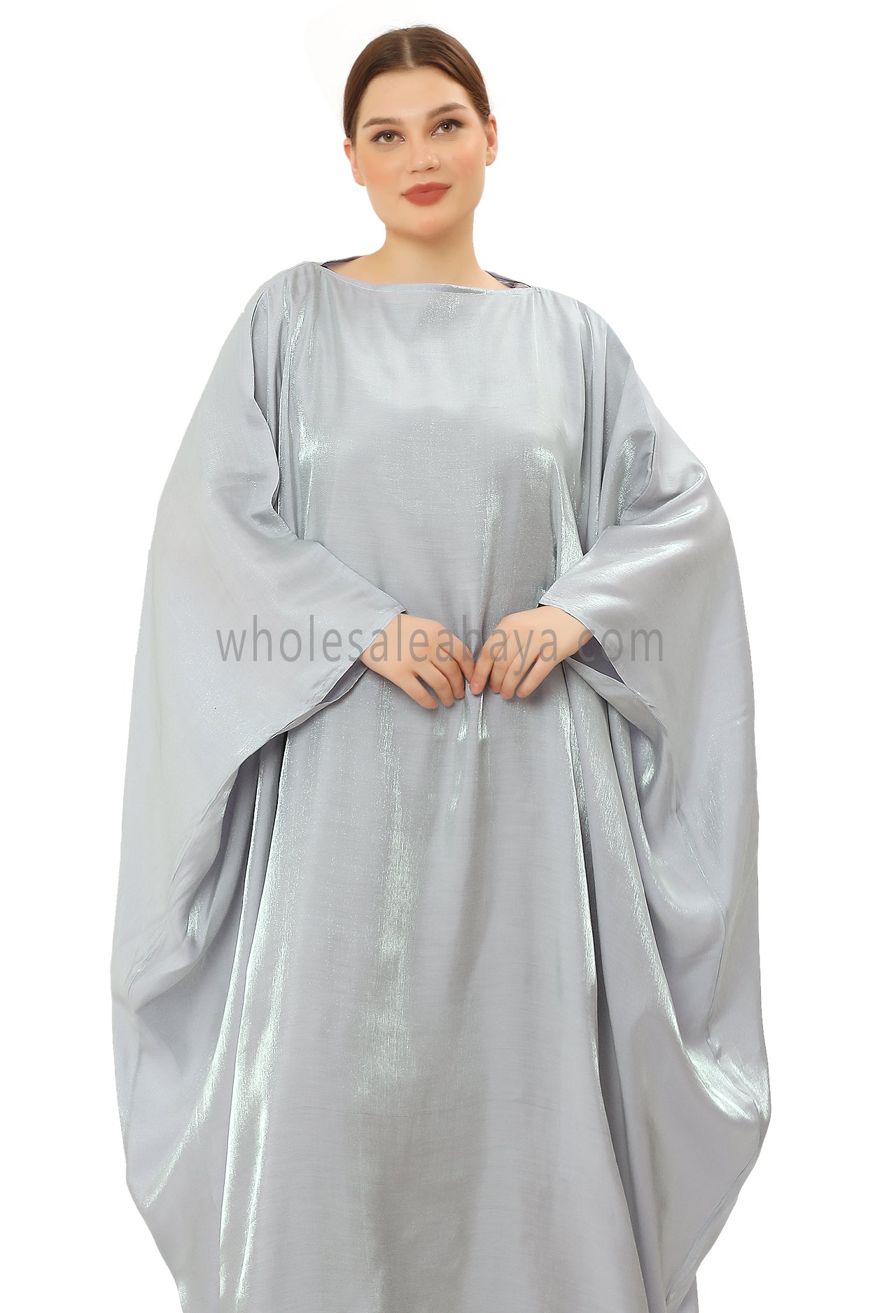 Butterfly Shimmer Kaftan Abaya Sky Mist 30520