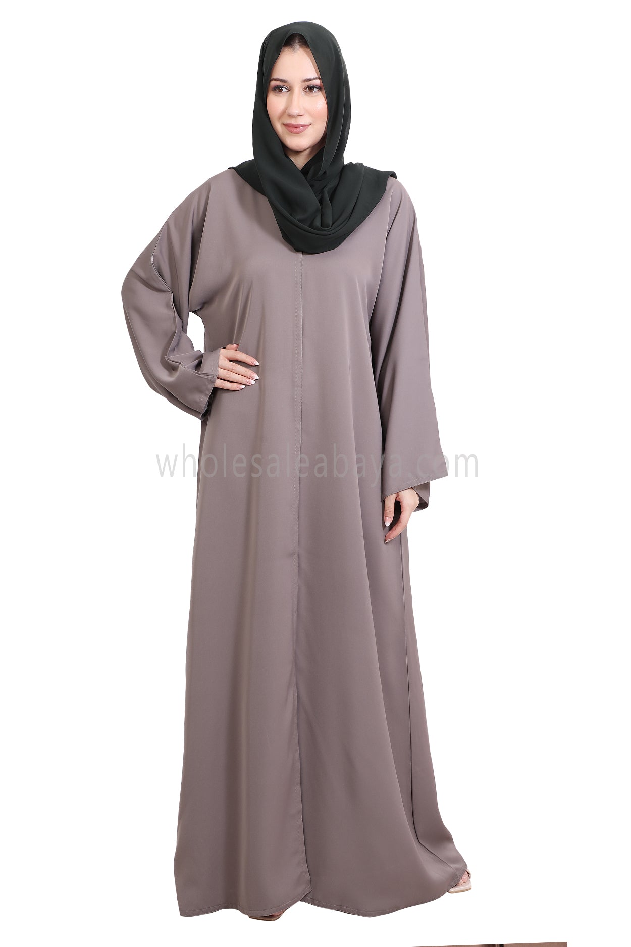 Front Open Nida Abaya with Buttons