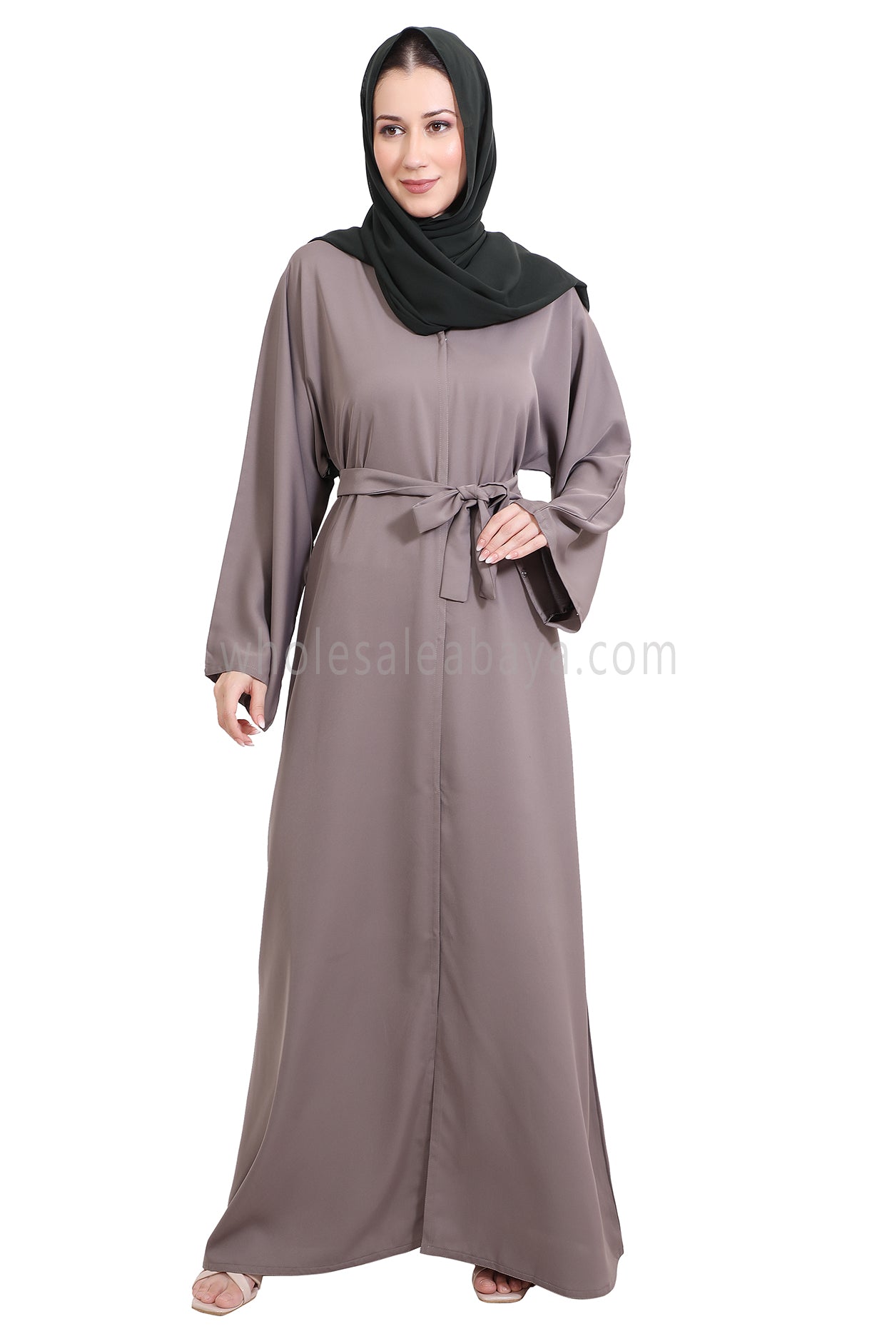 Front Open Nida Abaya with Buttons