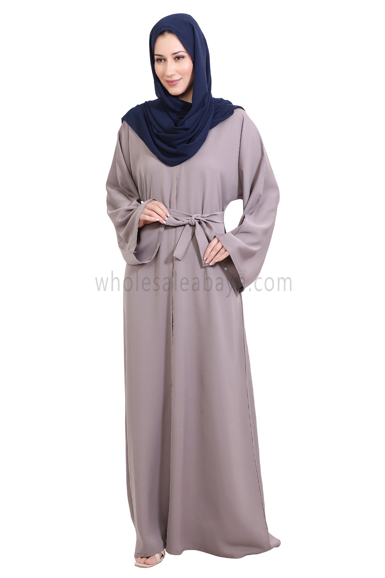 Front Open Nida Abaya with Buttons