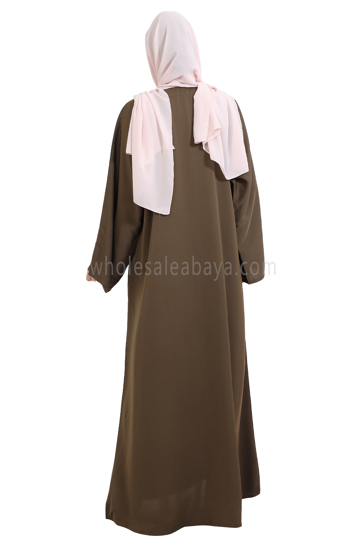 Front Open Nida Abaya with Buttons