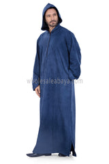 Premium Suede Hooded Thoube Blue