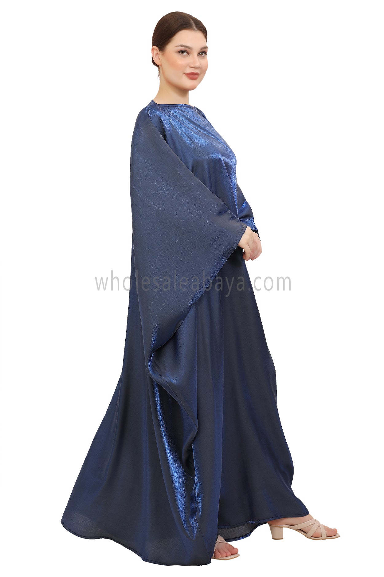 Butterfly Shimmer Kaftan Abaya Royal Blue 30520