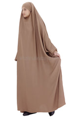 2 piece Jilbab With Naqaab C-9 Caramel Brown